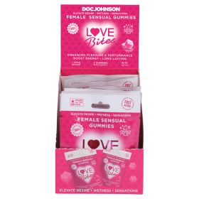 Love Bites Female Sensual Gummies 2pk Display of 12