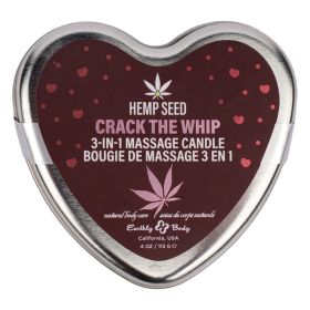 Earthly Body Valentine 3-in-1 Massage Heart Candle-Crack The Whip 4oz
