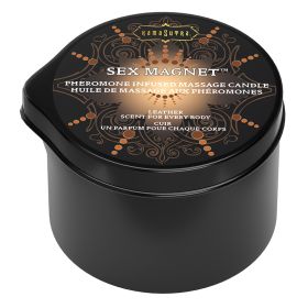Kama Sutra Sex Magnet Pheromone Massage Candle Leather 2oz