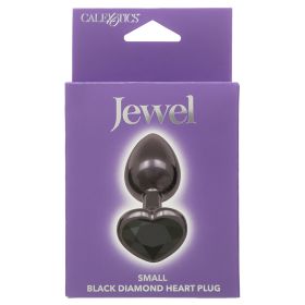 Jewel Black Diamond Heart Plug Small