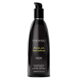 Wicked Aqua Sensitive Waterbased Hypoallergenic Lube 8oz