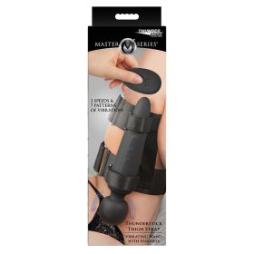 Master Series Thunderstick Thigh Strap Vibrating Wand with Harness
