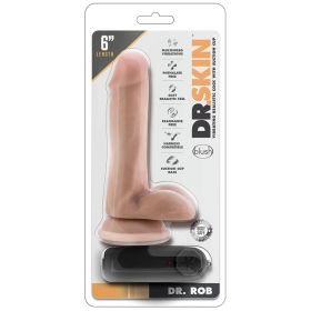 Dr. Skin Vibrating Cock With Suction Cup (Option: Vanilla 6")