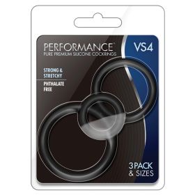 Performance VS4 Pure Premium Cockring Set (Option: Black)