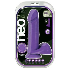 Neo Elite Silicone Dual Density Cock with Balls (Option: Neon Purple 8")