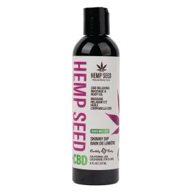 Earthly Body Hemp Seed CBD Relaxing Massage and Body Oil (Option: Skinny Dip 8oz)