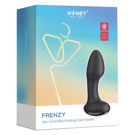 Honey Play Box Frenzy Pressure Sensing Rotating Butt Plug (Option: Black)