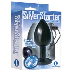 The 9's The Silver Starter Bejeweled Anodized Plug (Option: Colbalt)