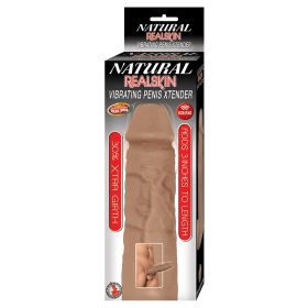Natural Realskin Vibrating Penis Xtender (Option: Brown)