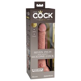 King Cock Elite Dual Density Silicone Cock (Option: Light 7")