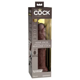 King Cock Elite Dual Density Vibe Silicone Cock (Option: Brown 9")