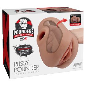 PDX Plus Pussy Pounder Squeeze Stroker (Option: Brown)