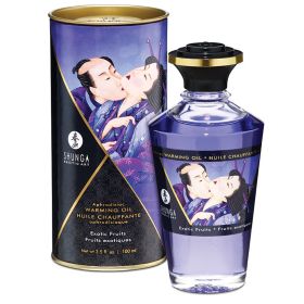 Shunga Aphrodisiac Warming Oil (Option: Exotic Fruits 3.5oz)