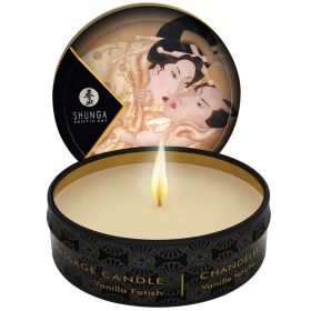 Shunga Mini Massage Candle (Option: Vanilla Fetish 1oz)