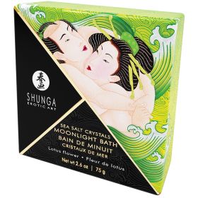 Shunga Moonlight Bath Sea Salt Crystals (Option: Lotus Flower 2.6oz)
