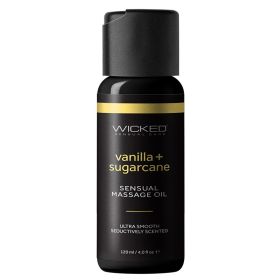 Wicked Sensual Massage Oil (Option: Vanilla and Sugarcane 4oz)