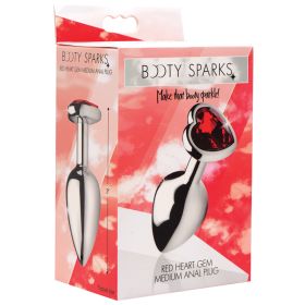 Booty Sparks Red Heart Gem Anal Plug (Option: Medium)