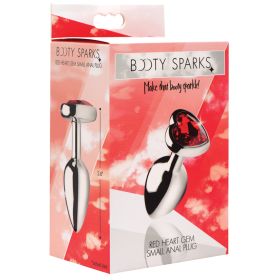 Booty Sparks Red Heart Gem Anal Plug (Option: Small)