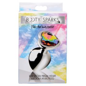 Booty Sparks Rainbow Prism Heart Anal Plug (Option: Medium)