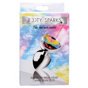 Booty Sparks Rainbow Prism Heart Anal Plug (Option: Small)