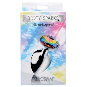Booty Sparks Rainbow Prism Gem Anal Plug (Option: Large)