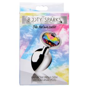 Booty Sparks Rainbow Prism Gem Anal Plug (Option: Medium)