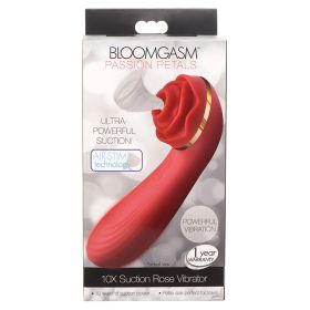 Bloomgasm Passion Petals 10X Silicone Suction Rose Vibrator (Option: Red)